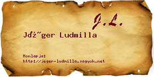 Jéger Ludmilla névjegykártya